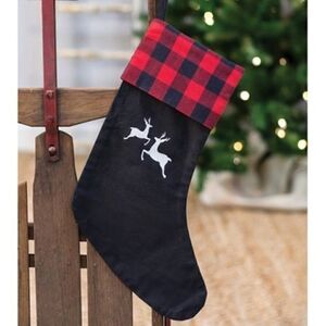 Red and Black Buffalo Check Christmas Stocking